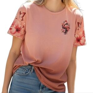 Floral Flamingo Graphic Tee